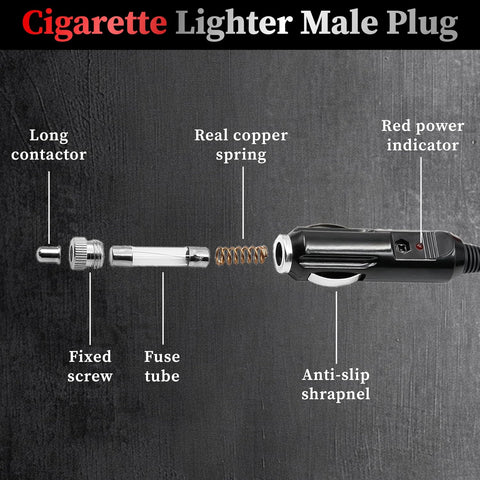 BFXM 12AWG Heavy Duty Cigarette Lighter Plug, 12v Plug with 3.3FT Wire