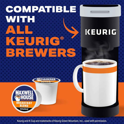 Maxwell House K-Cup Coffee Pods, 84 ct Box, Breakfast Blend Mild Roast