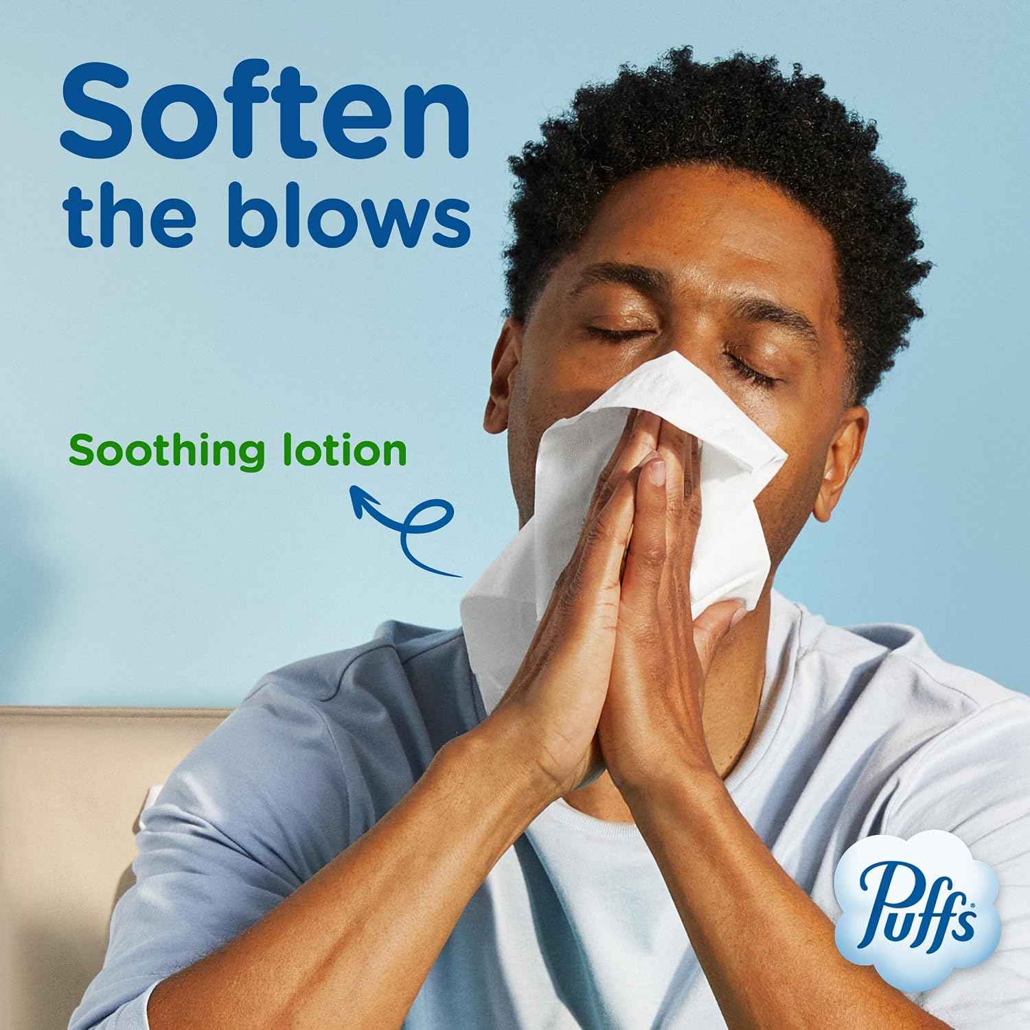 Puffs Facial Tissues Plus Lotion, 18 Cube Boxes, 56 Facial Tissues per Box, Allergies and Colds (Packaging May Vary)