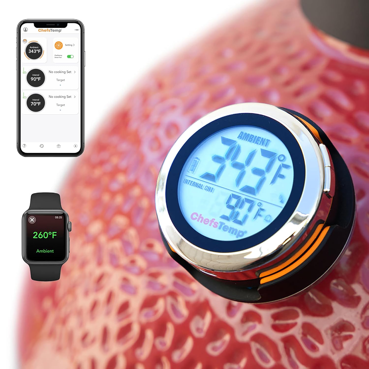 ProTemp S1 Patented Smart Grill Gauge Thermometer Hub Wi-Fi and Bluetooth