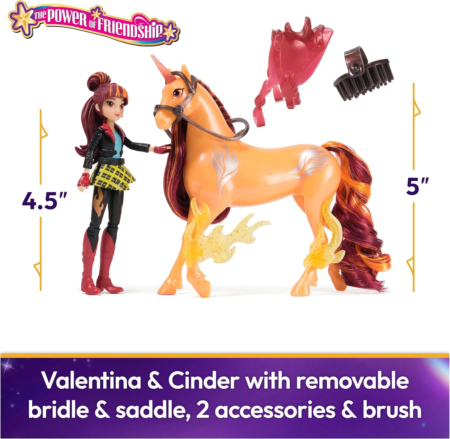 Unicorn Academy Valentina & Cinder, Dolls & Unicorn Toys, Ages 4+
