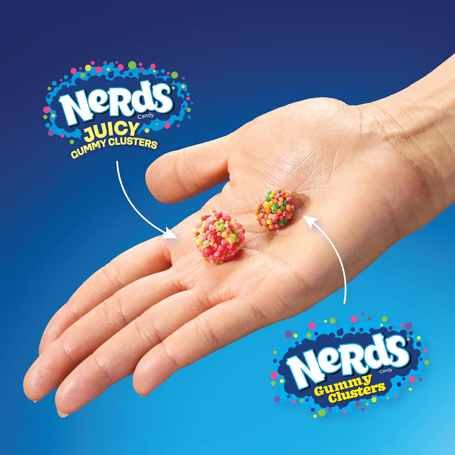 NERDS Juicy Gummy Clusters Strawberry Punch Candy, Stand-Up Bag, 7.15 oz