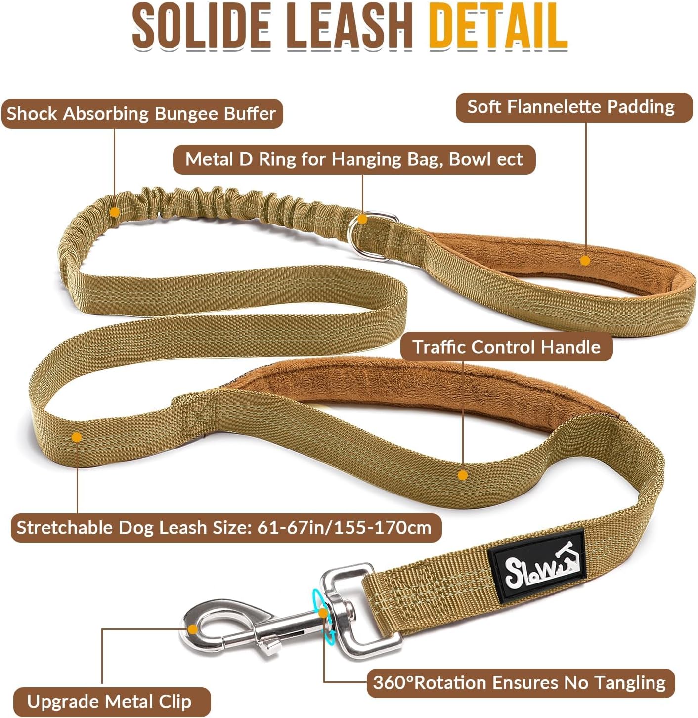 SlowTon No Pull Dog Harness with Front Clip - Heavy Duty, Soft Padded
