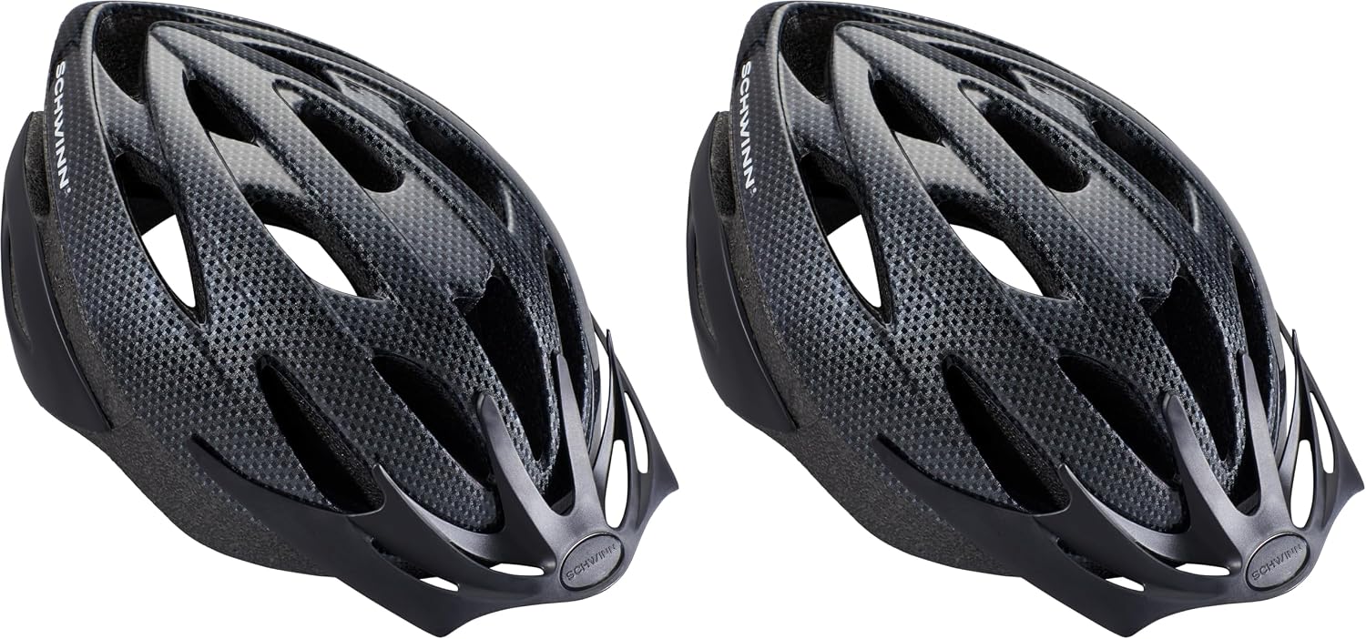 Schwinn Thrasher Helmet for Adults, Size 58-62 cm for Riders Ages 14+, Microshell, Adjustable Dial & Straps, Interior Padding, Air Vents, Visor, Adult Bike Helmet