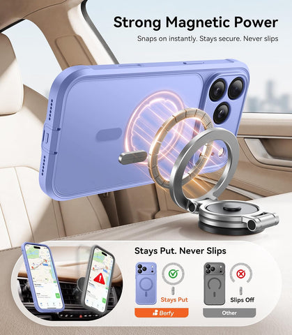 BERFY for iPhone 17 Pro Max Case, Compatible with Magsafe, Gulf Blue