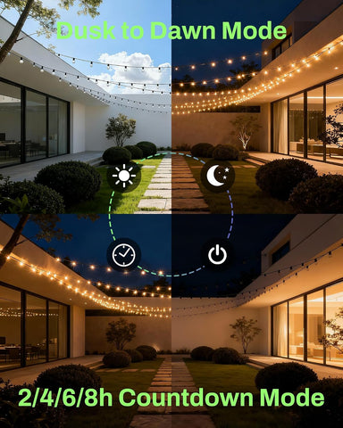 BN-LINK Outdoor Timer for Lights, 100FT Remote Control