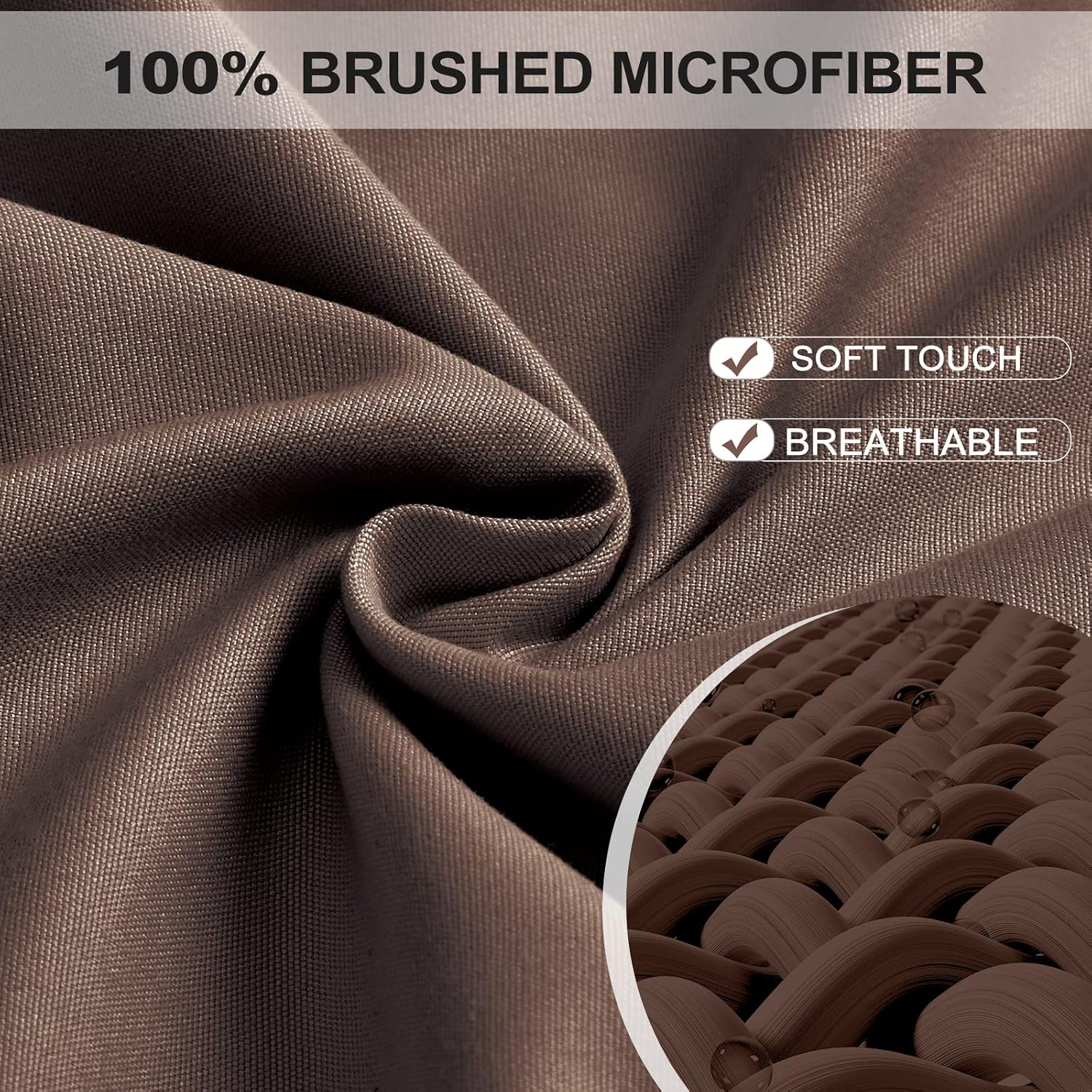 FreshCulture Twin XL Fitted Sheet Only - Hotel Quality Ultra Soft & Breathable Brushed Microfiber Fitted Sheet with 21 Inch Deep Pockets - Fits Twin XL Size Bed (Brown)