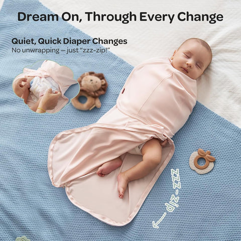 Momcozy Swaddles for Newborns, Quiet Fastener Swaddle for Infant 0-3 Months