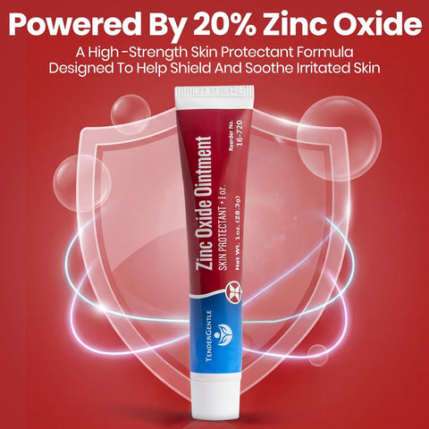 Zinc Oxide Ointment for Adults and Babies - 1 oz Diaper Rash Ointment - Skin Protectant for Diaper Rashes, Cuts, and Burns