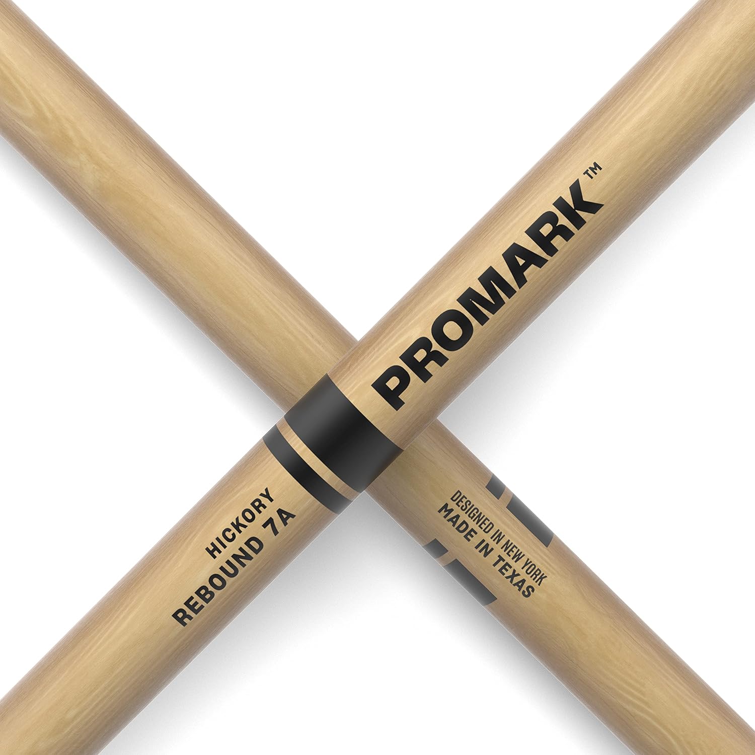 ProMark Rebound 7A Hickory Drumsticks, Oval Nylon Tip, 1 Pair