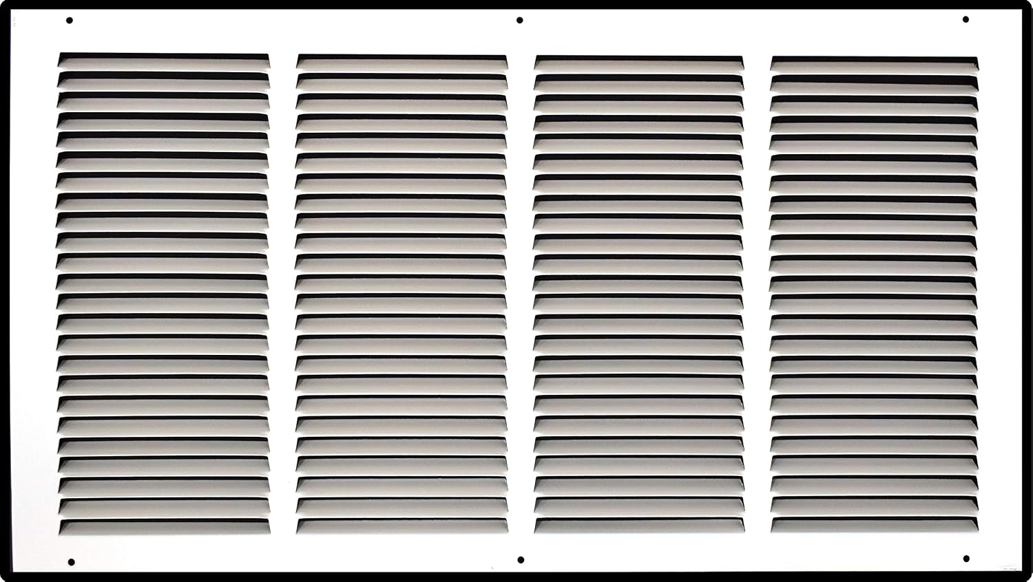 Fits 24x12 Duct Opening | Steel Return Air Grille by Handua | Vent Cover Grill for Sidewall and Ceiling | White | HVAC Cold Air Intake Grille | Outer Dimensions: 25.75"W X 13.75"H