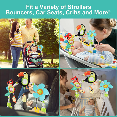 Lynncare Baby Arch Toy Adjustable Car Seat Toys Hanging Activity Toys