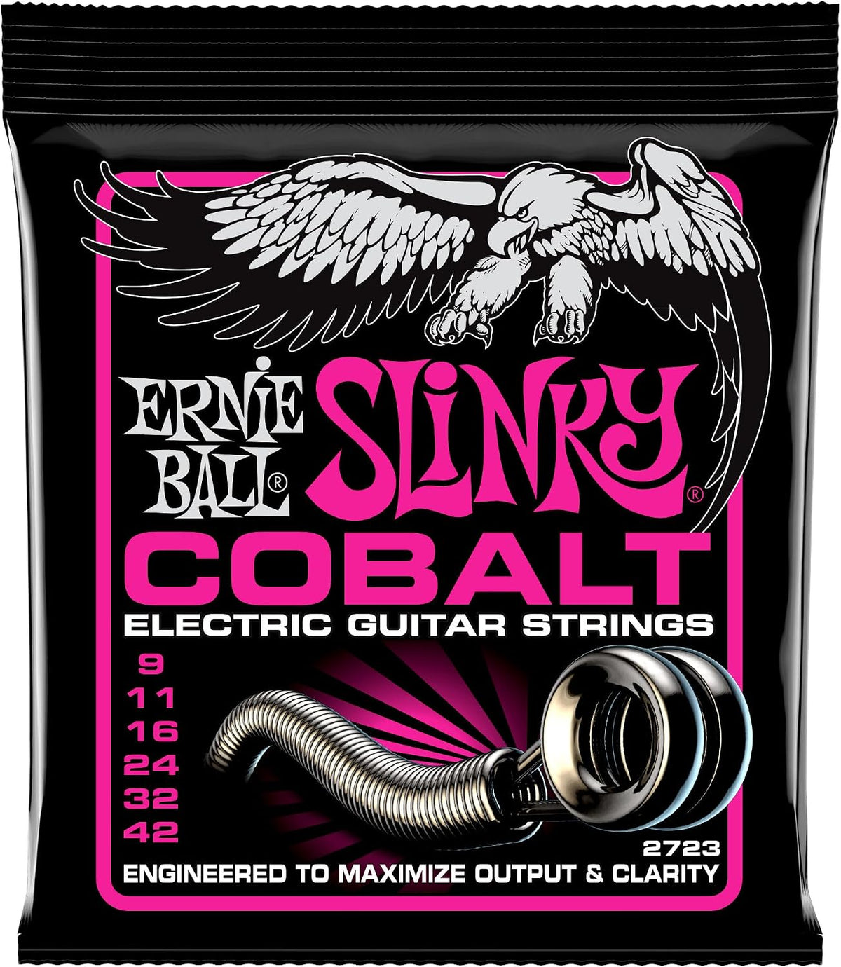 Ernie Ball Super Slinky Cobalt Electric Guitar Strings, 9-42 Gauge (P02723)
