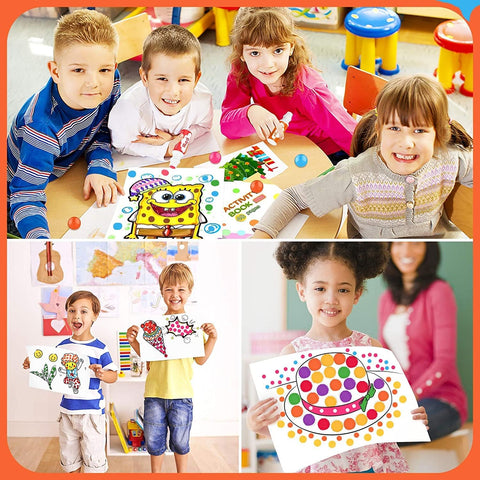 Dot Markers for Toddlers Kids, Bingo Daubers Washable Art Markers 8 Colors