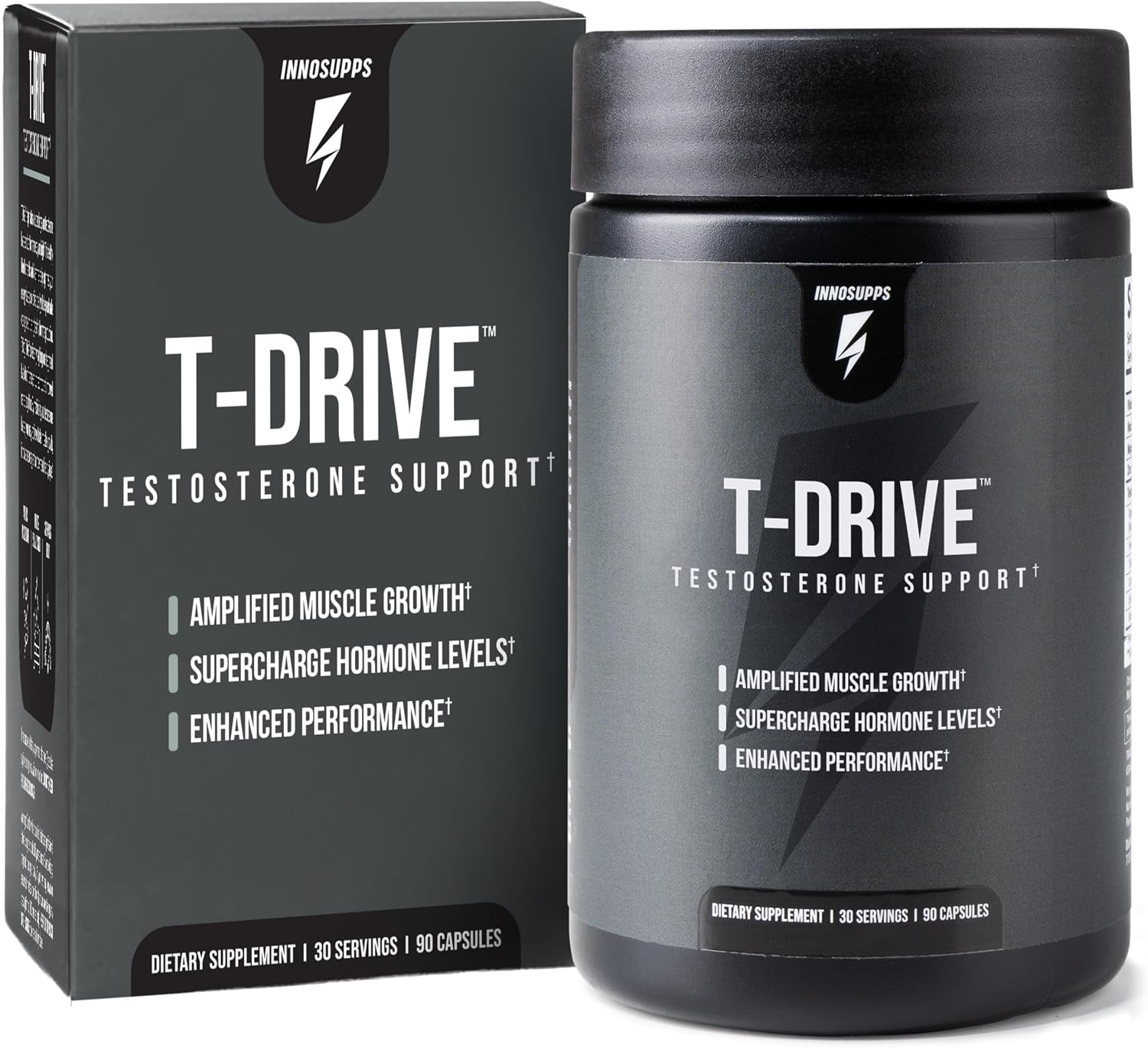 T-Drive Testosterone Booster for Men, Muscle & Libido Support, 30 servings