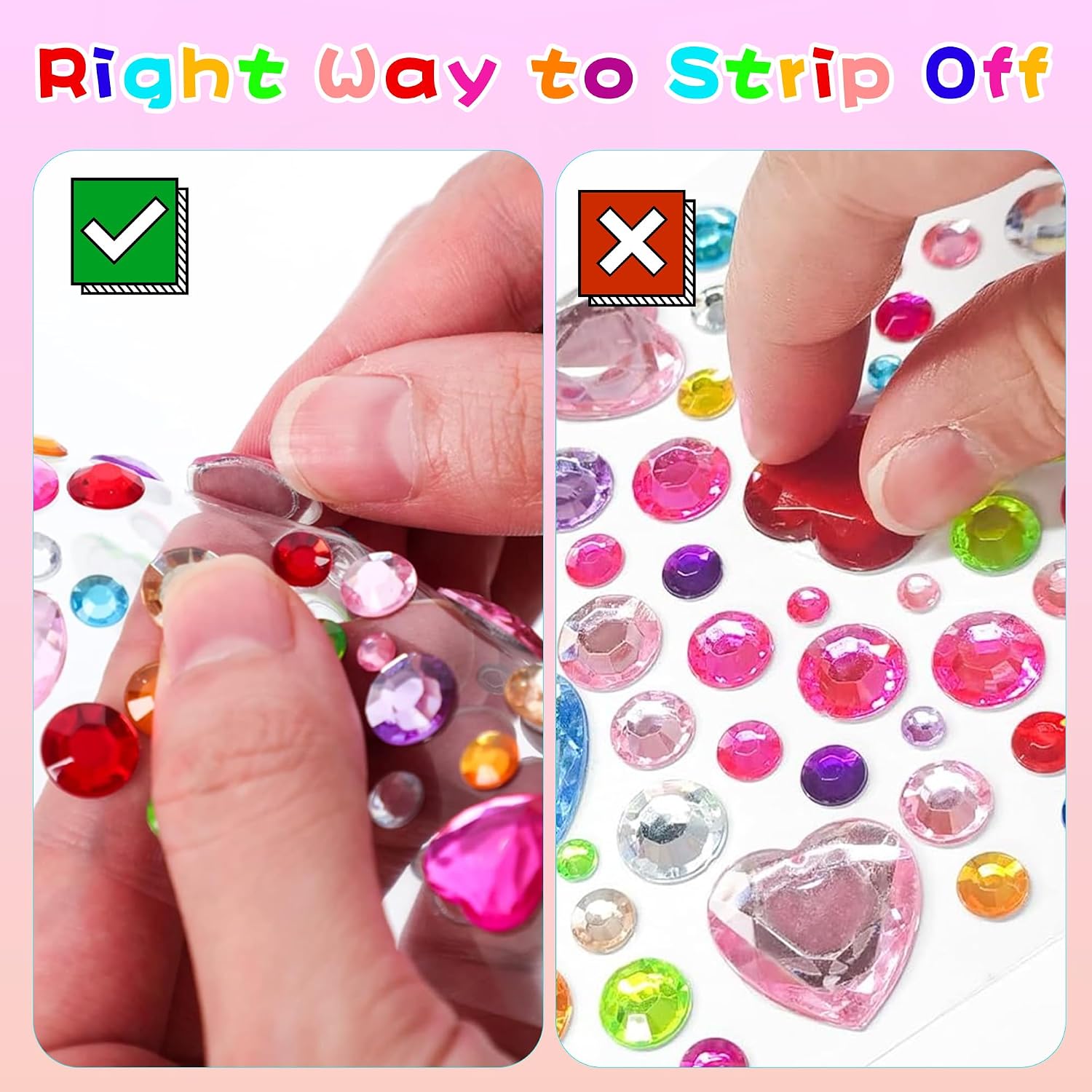 3528 PCS Gem Stickers,Self Adhesive Scrapbook Supplies Rhinestones Crafts