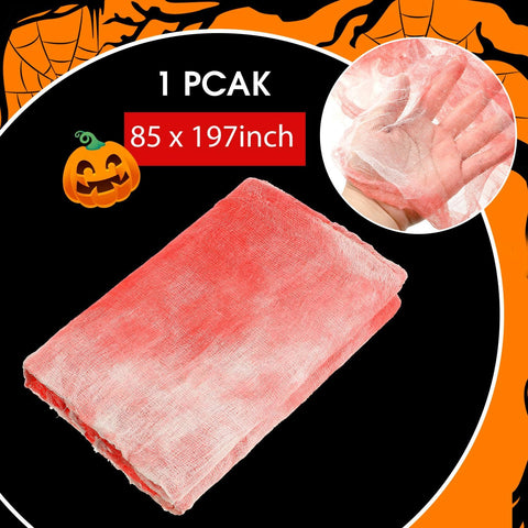 Boao Halloween Bloody Cheesecloth for Craft, 85 x 197 Inch