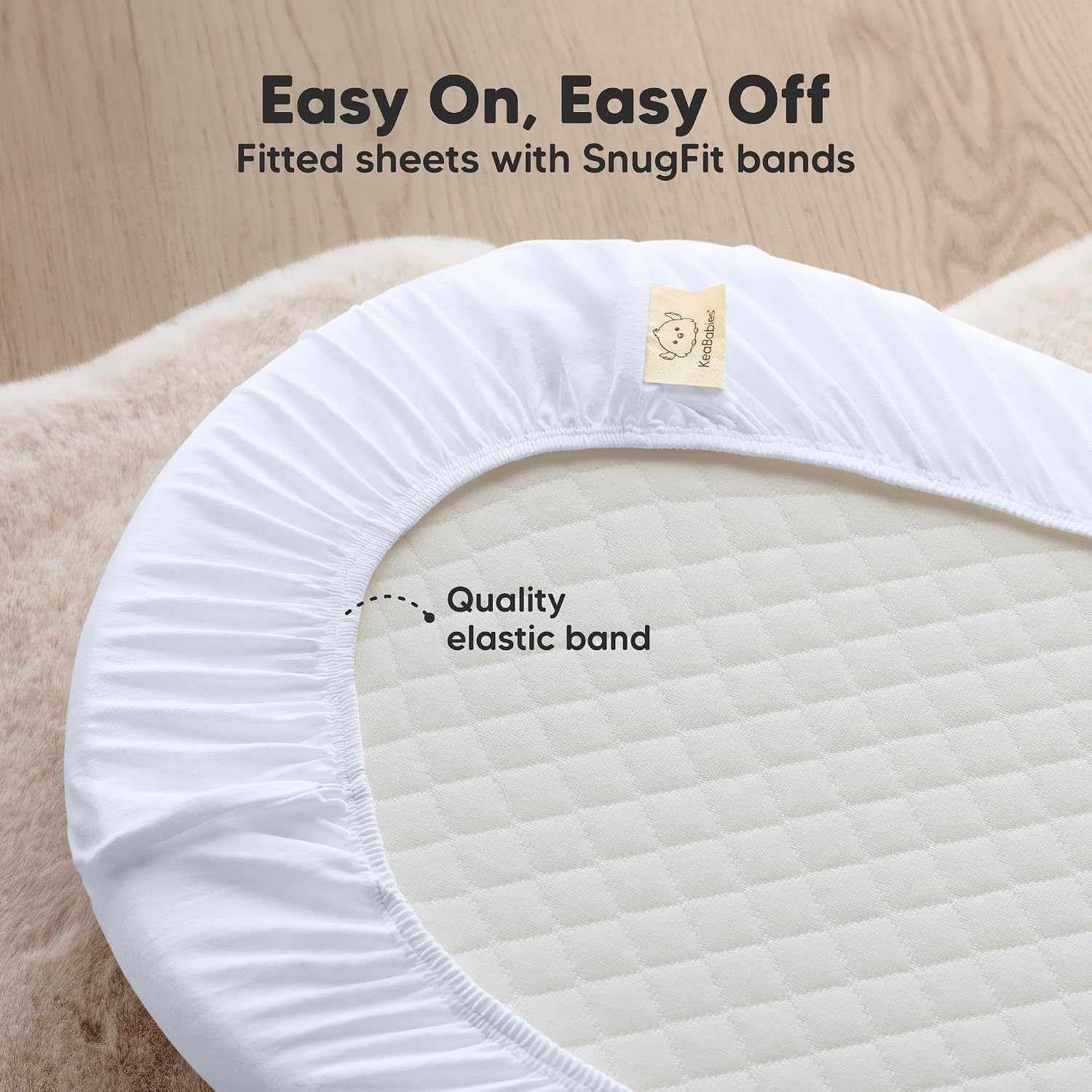 2pk Organic Baby Bassinet Sheets Boys, Girls, Fitted Sheet (Blue Flax)