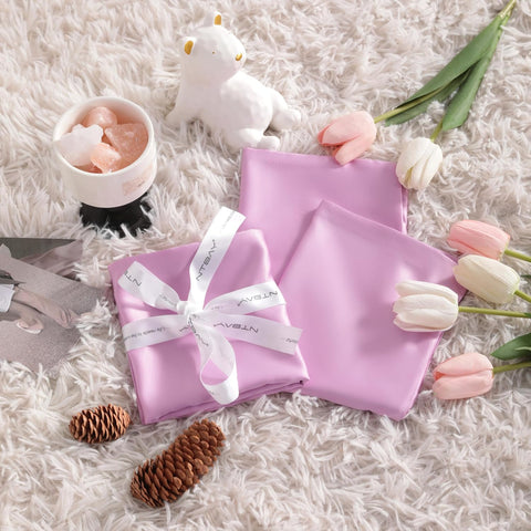 NTBAY Toddler Satin Pillowcases, Set of 2, Zipper, Light Pink