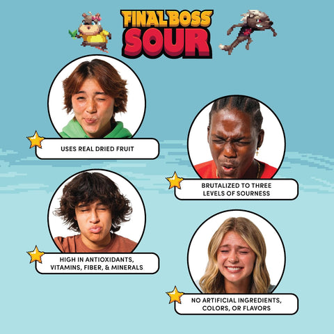 Final Boss Sour Fruit Candy, Berry Variety, All Levels, 27 Pack