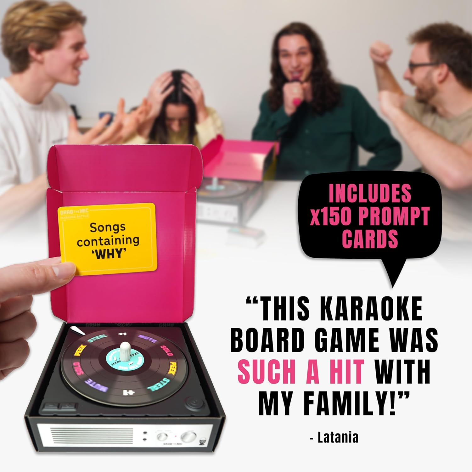 Grab The Mic Battle - Karaoke Party Game For Bad Singers, Teen & Adult Fun