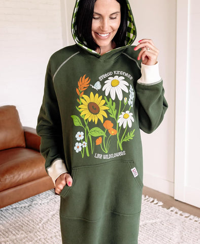 LazyOne Oversized Hoodie Sweatshirt, Comfortable Sleepwear, Sweater Dresses