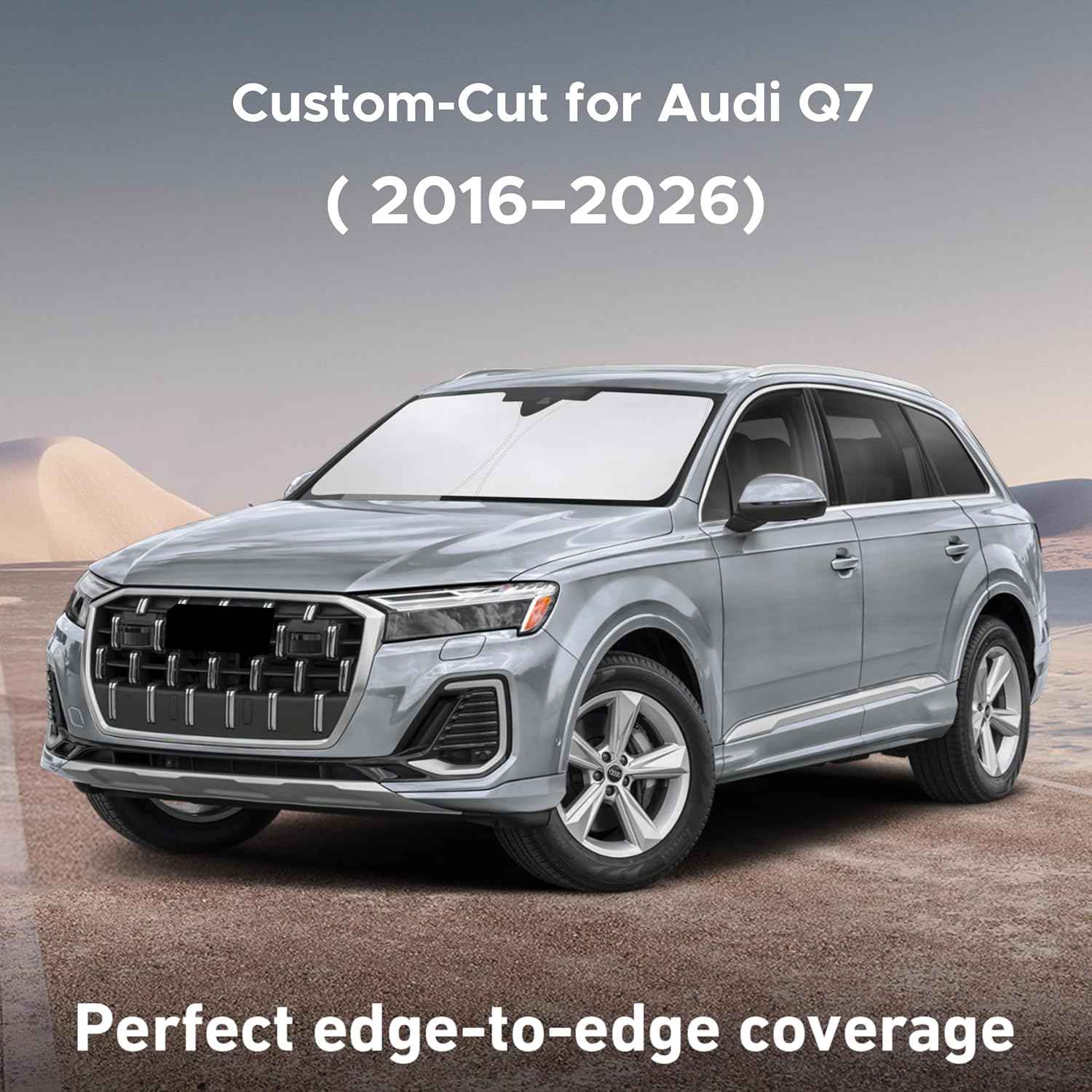 EcoNour Windshield Sunshade Compatible for Audi Q7 2016-2024 2025 2026