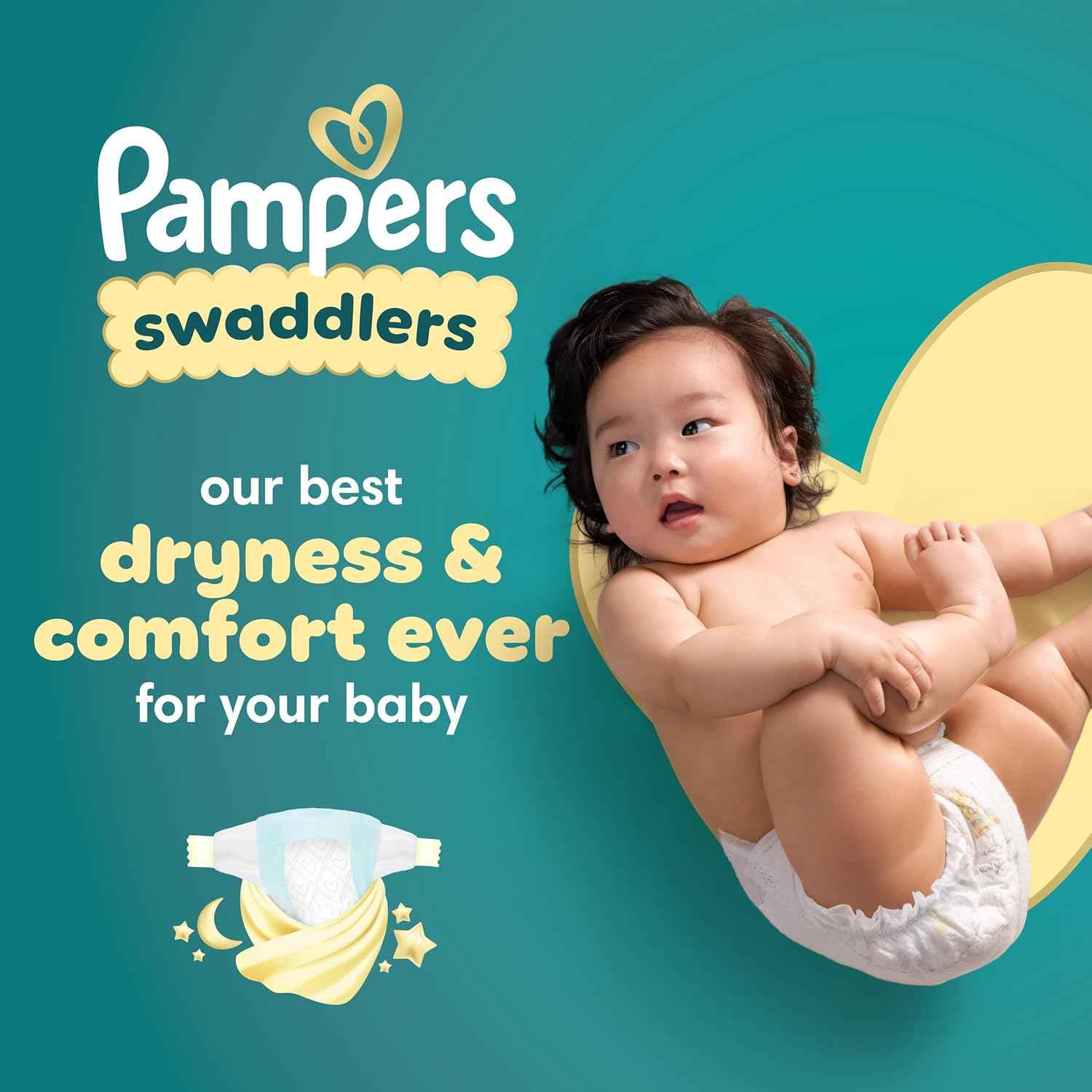 Pampers Swaddlers Newborn Diapers, Size Preemie (<6 lbs), 27 Count, Fragrance Free, Hypoallergenic, Absorbent, Pediatrician Recommended, Skin Safe