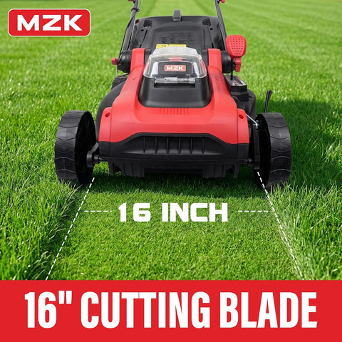 MZK 40V 16-Inch 2-in-1 Lawn Mower, Brushless Cordless Push Mower