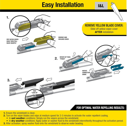 Rain-X 5079275-2 Repellency Water Repellent Wiper Blades, 18" Windshield Wiper, All Weather Streak-Free for Enhanced Visibility w/Water Repellency Formula