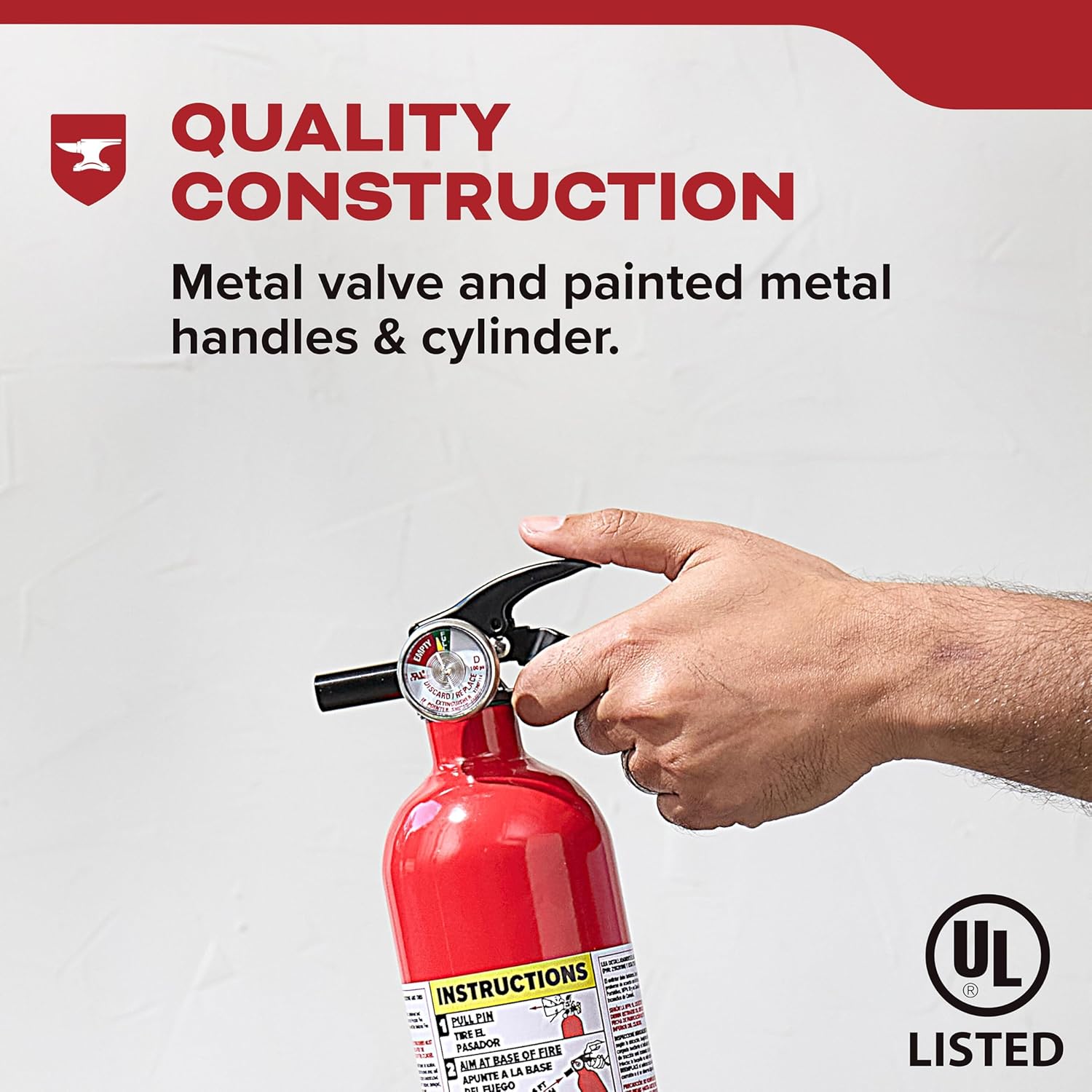 Kidde Basic 110 Fire Extinguisher for Home, 1-A:10-B:C, FA110G, 1 Pack