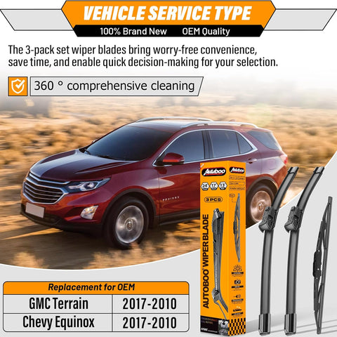 OEM Windshield Wiper Blade Replacement for GMC Terrain Chevy Equinox