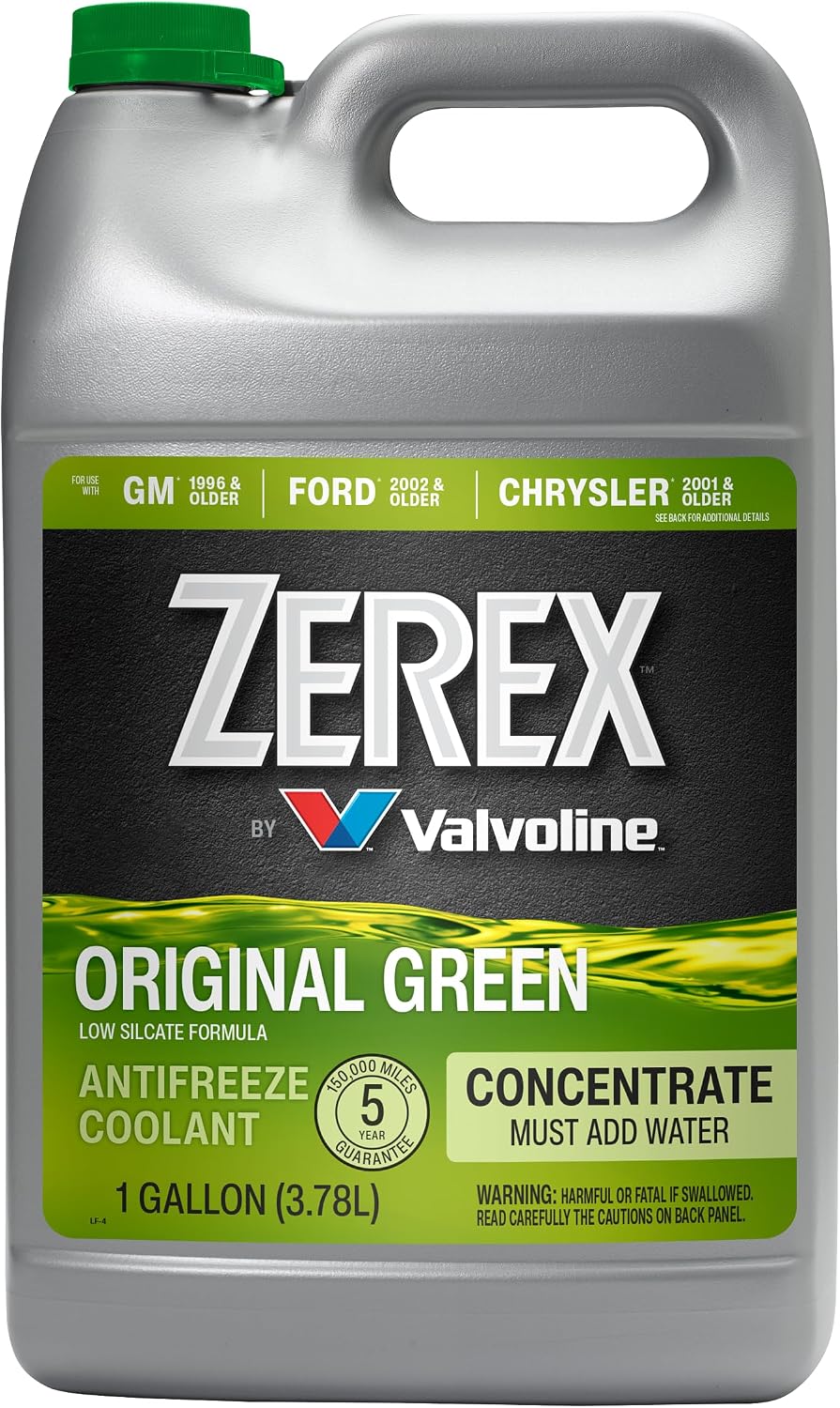 Zerex Original Green Low Silicate Concentrate Antifreeze/Coolant 1 GA, 128 Fl Oz (Pack of 1)