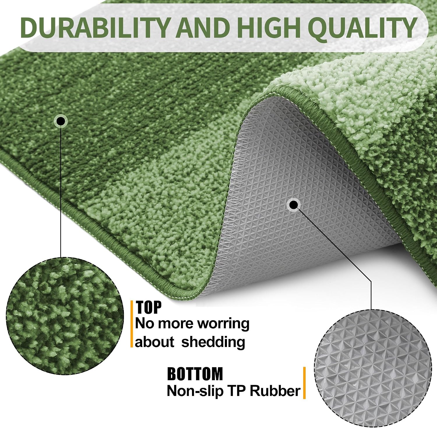 Kitinjoy Indoor Outdoor Door Mat, 30x27 Non-Slip Dirt Trapper Doormats