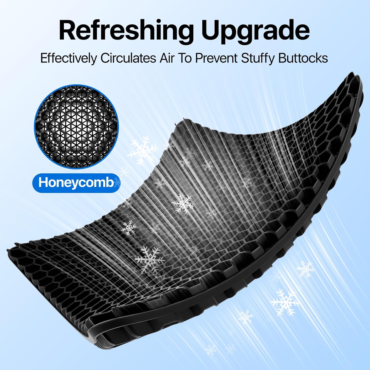 Gel Seat Cushion, Cooling Honeycomb Design for Office Chair Car Wheelchair
