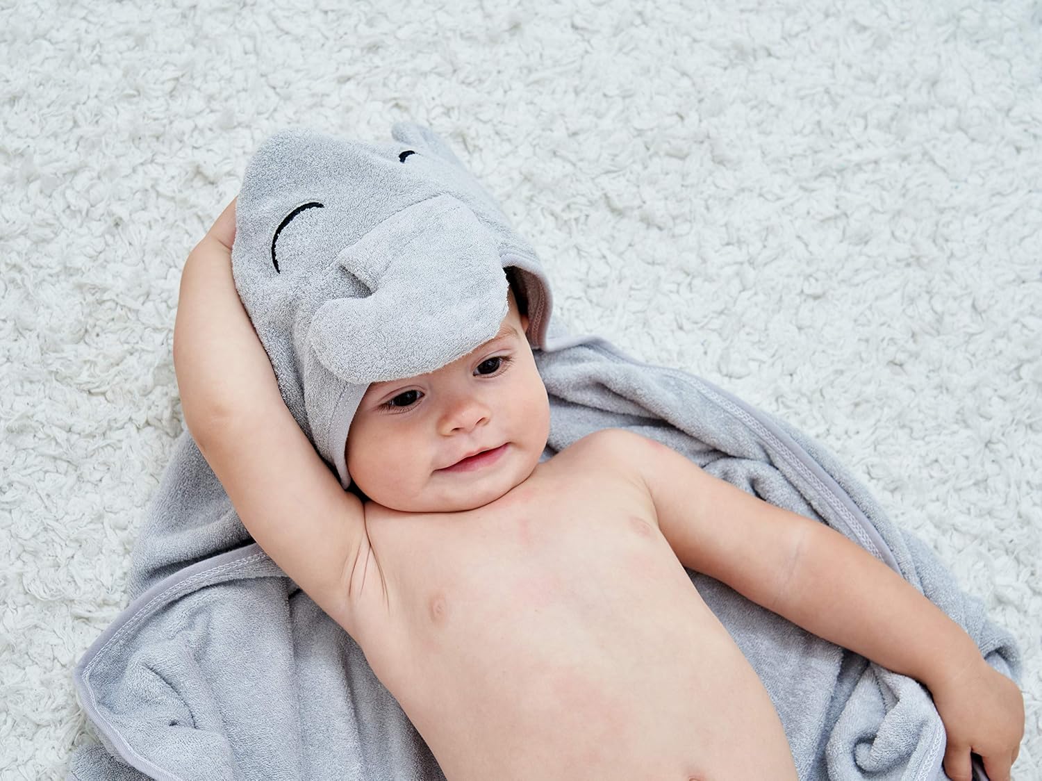 HIPHOP PANDA Ultra Soft Hooded Baby Towel - 2-Layer Thick 500GSM Absorbent