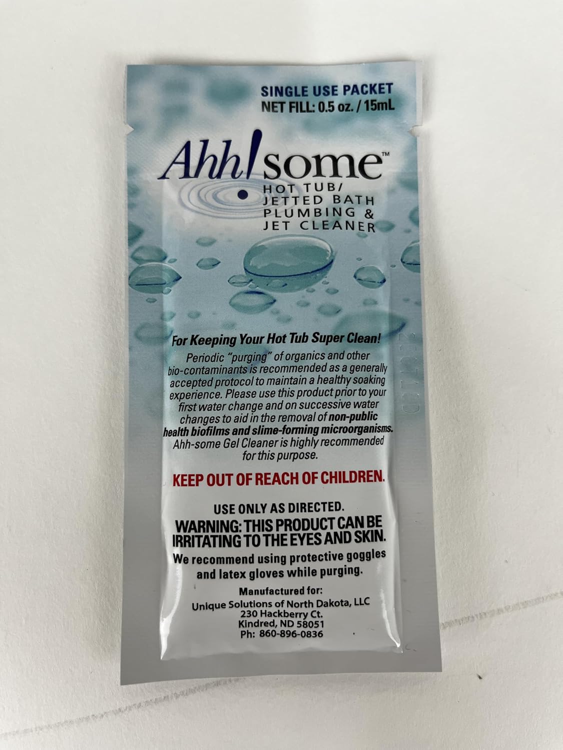 Ahhsome Hot Tub Serum Cleaner Sachet