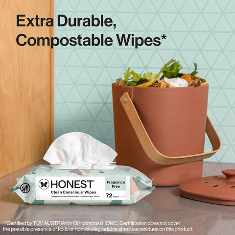 The Honest Company Multi-Use Baby Wipes, Geo Mood, Unscented, 576 Count
