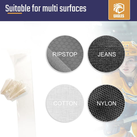 EAGLES Hockey Tape Multipurpose Cloth Tape Roll for Lacrosse Baseball & Softball Bats, Rackets, Pullup Bars, Gardening Tools, Sports Gift Perfect for Wrist, Ankle, Foot, Knee and Hand Taping (Clear)