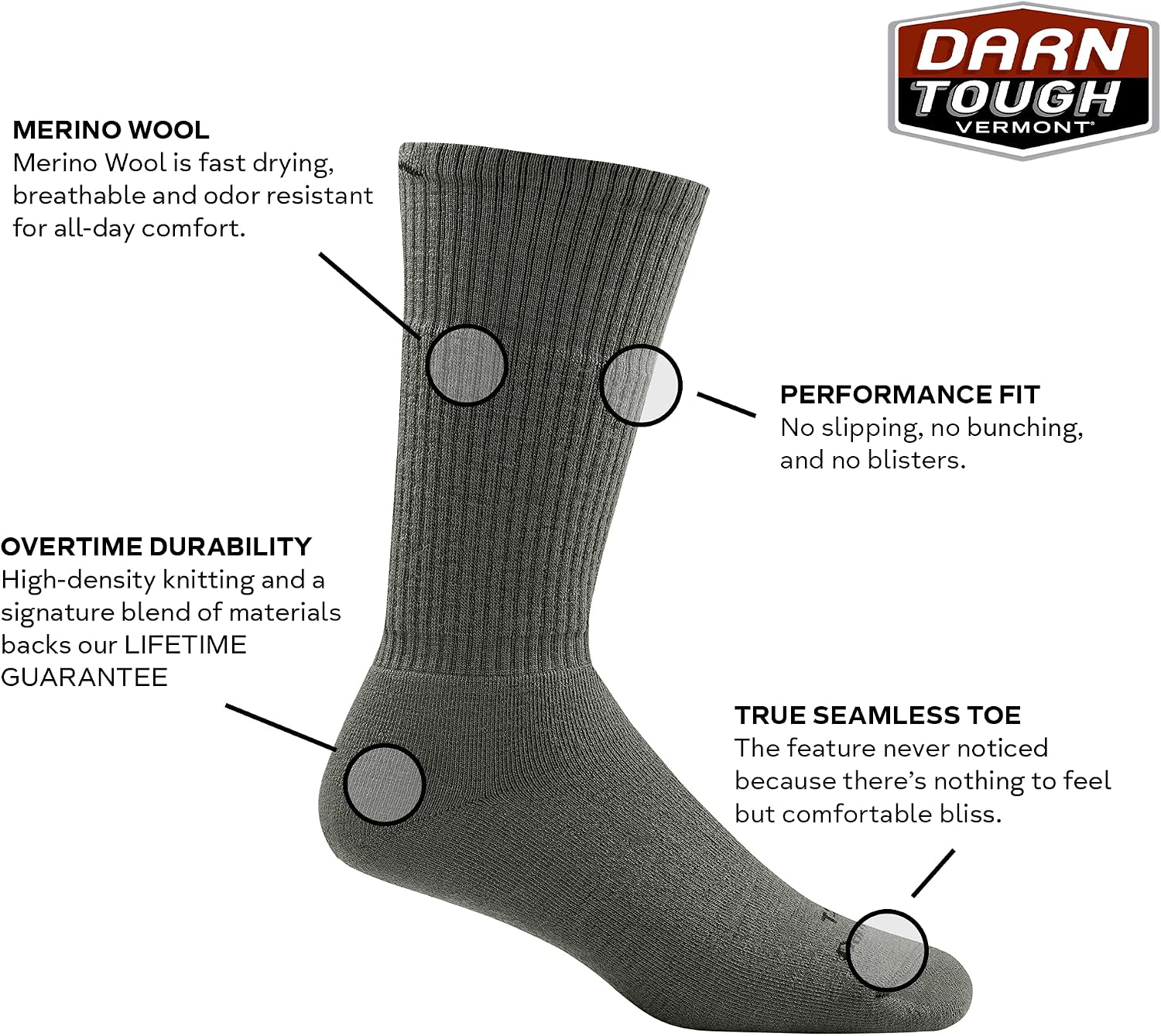 Darn Tough Tactical Boot Full Cushion Socks (T4022) Unisex