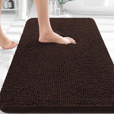 OLANLY Bathroom Rugs 36x24, Extra Soft Absorbent Chenille Bath Rugs