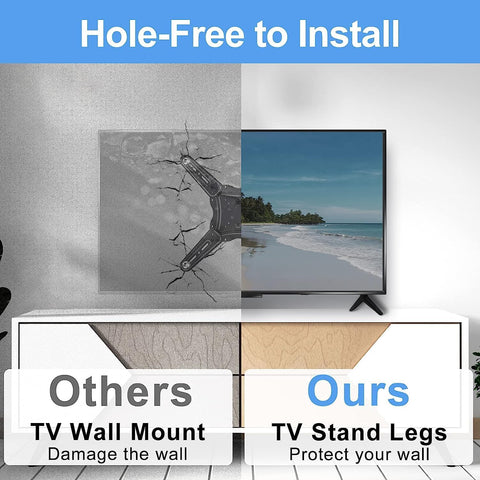 TV Legs for TCL Roku TV Stand Legs, for 28" 32" 40" 43" 49" 50" 55" 65" Roku Smart TV, Replacement Legs for TCL TV Legs 55S401 50S546 50S423 43S431 40S325 28S405 with Screws