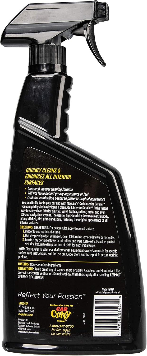 Meguiar's Quik Interior Detailer Cleaner, 24 Oz