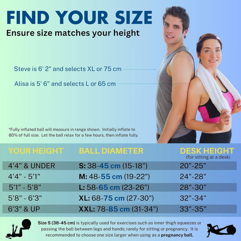 ProBody Pilates Yoga Ball - Gym Grade Exercise Ball