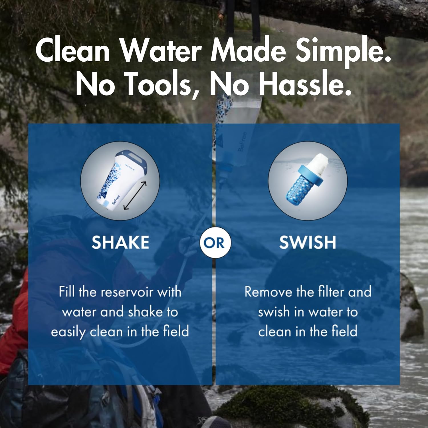 Katadyn BeFree Gravity Water Filter 3L for Camping, Backpacking & Hiking