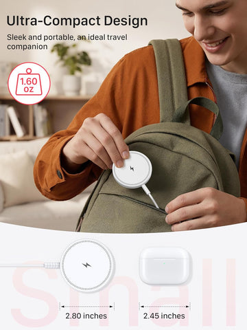 Magsafe Charger Magnetic Wireless Charge iPhone: Strong Magnet Charging Pad