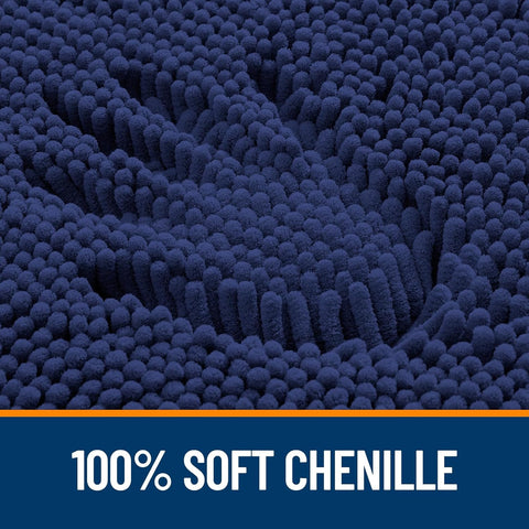 OLANLY Toilet Rugs U-Shaped 24x24, Soft Absorbent Chenille Contour Rugs