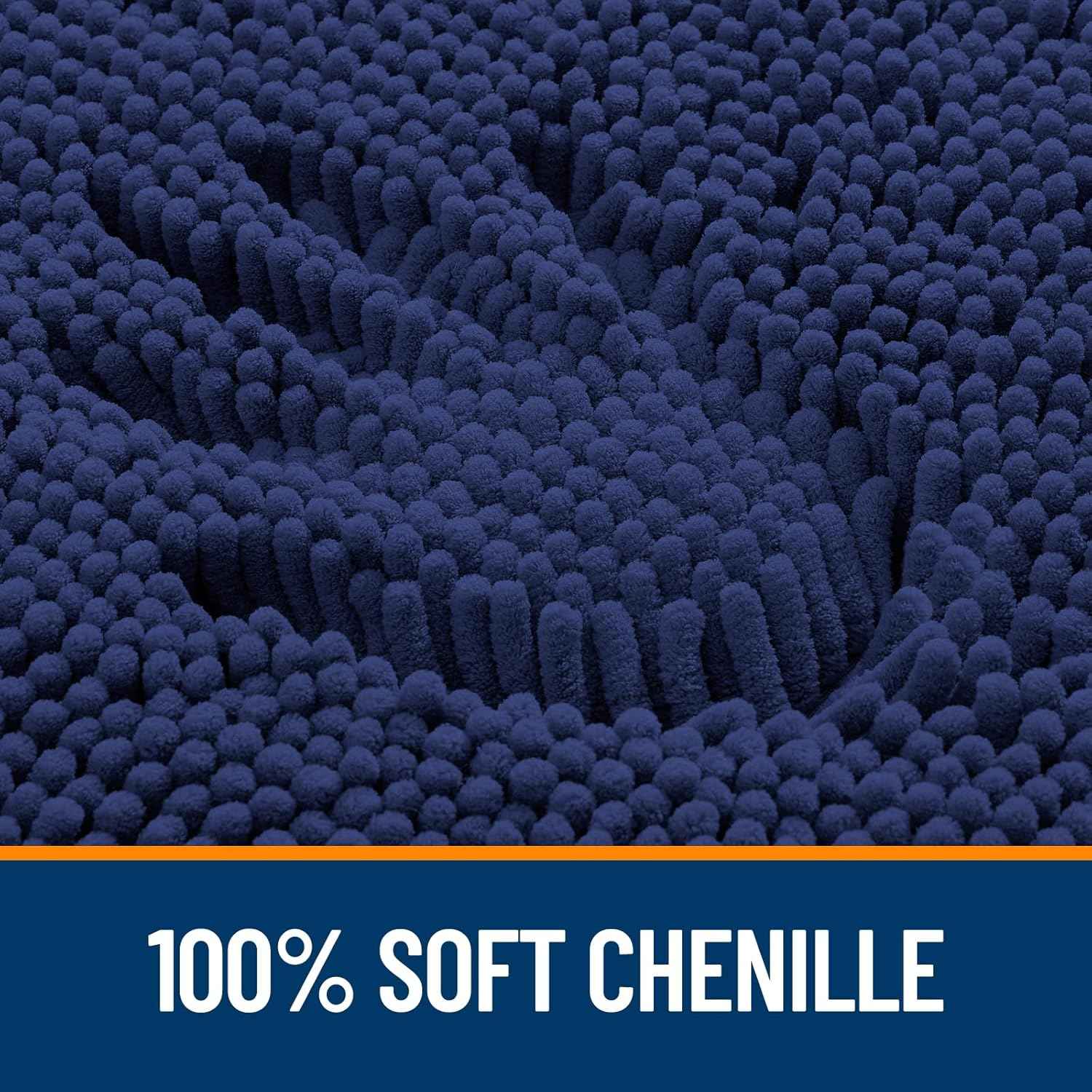 OLANLY Toilet Rugs U-Shaped 24x20, Soft Absorbent Chenille Contour Rugs