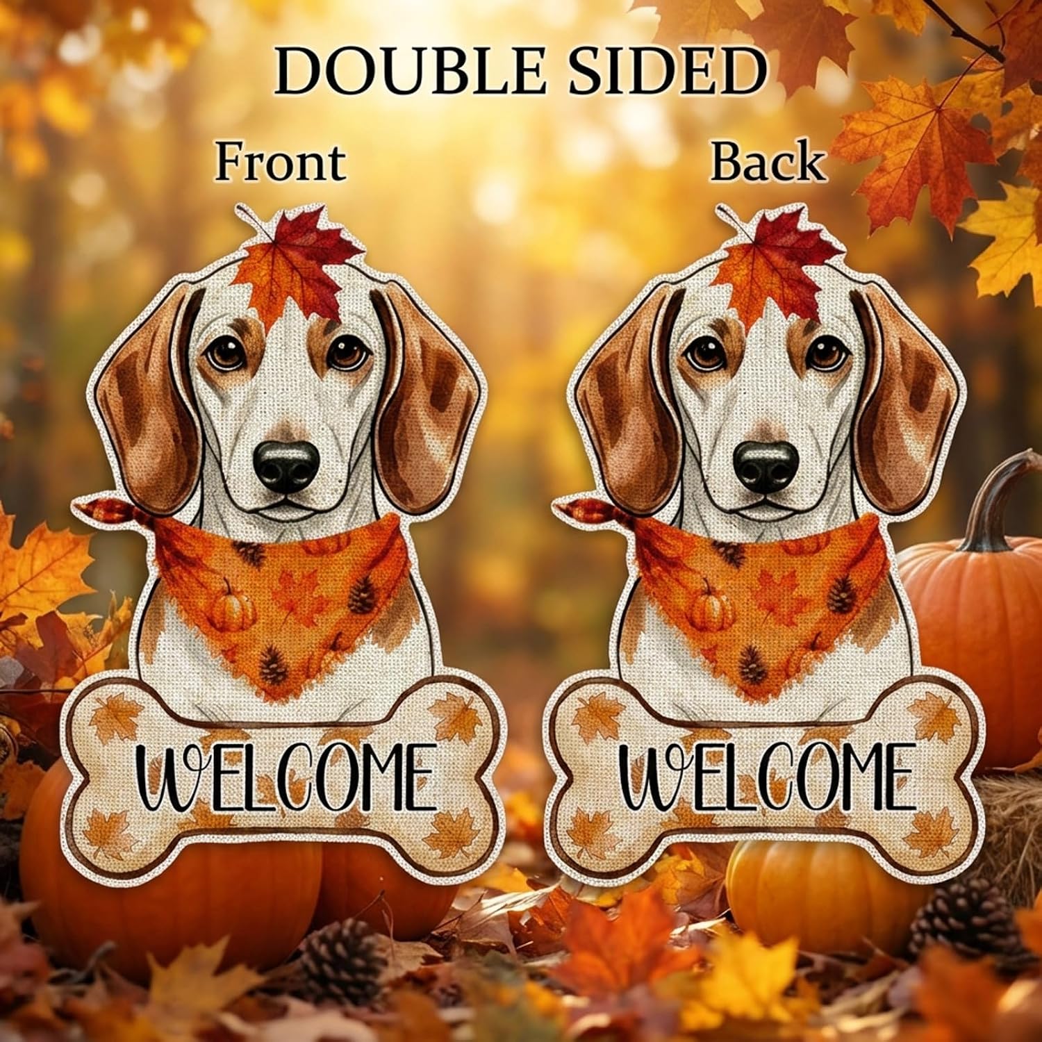 Fall Beagle Decor Outdoor - Beagleund Fall Dog Decor Double Sided Garden Flag Outside Vertical Autumn Holiday Welcome Yard Decoration Lawn Outdoor Decor