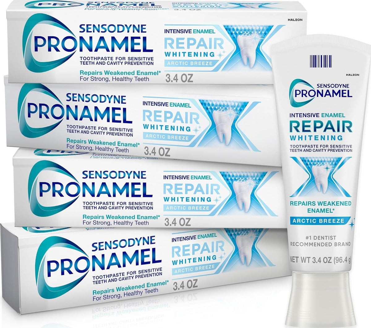 SENSODYNE PRONAMEL Intensive Enamel Repair Whitening Toothpaste, 3.4 oz x 4